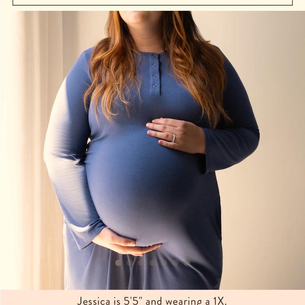 NAVY BLUE KINDRED BRAVELY MATERNITY GOWN